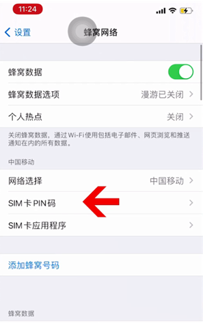 同心苹果14维修网分享如何给iPhone14的SIM卡设置密码 